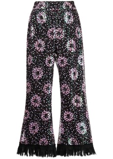 Anna Sui cropped sequin-embellished trousers