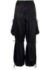 Anna Sui satin-finish pocket straight trousers