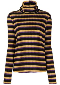 Anna Sui striped roll-neck jumper