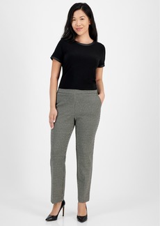 Ak Anne Klein Petite Pull-On Straight-Leg Pants - Anne Black