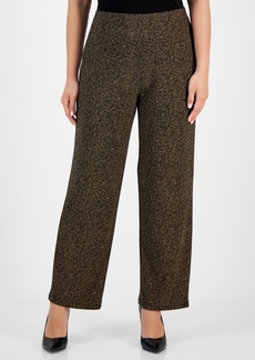 Ak Anne Klein Petite Pull-On Wide-Leg Knit Pants - Anne Black