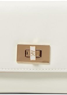 Anne Klein AK Small Flap Wallet With Enamel Filled Turn Lock