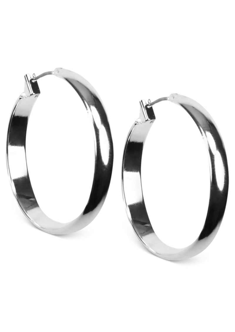 "Anne Klein Hoop Earrings, 1.25"" - Silver"