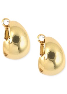 "Anne Klein 3/4"" Medium Band Small Hoop Earrings - Gold"