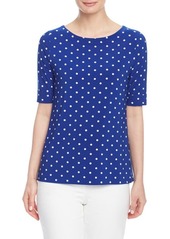 Anne Klein Beekman Dot Top in Magritte Blue/Nyc White at Nordstrom