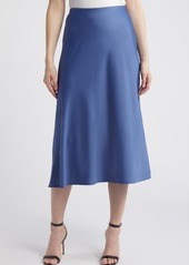 Anne Klein Bias Cut Matte Satin Skirt