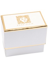 Anne Klein Boxed Gold Tone Crystal Multirow Cuff Bracelet - Crystal Wh