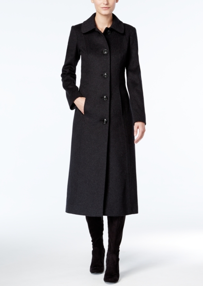Anne Klein Anne Klein Club Collar Maxi Wool-Cashmere Blend Coat | Outerwear