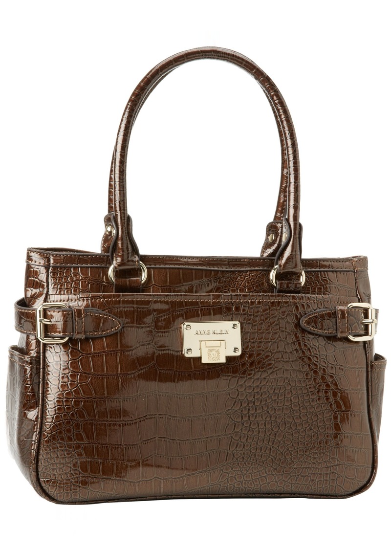 Anne Klein Croco Luxe Satchel