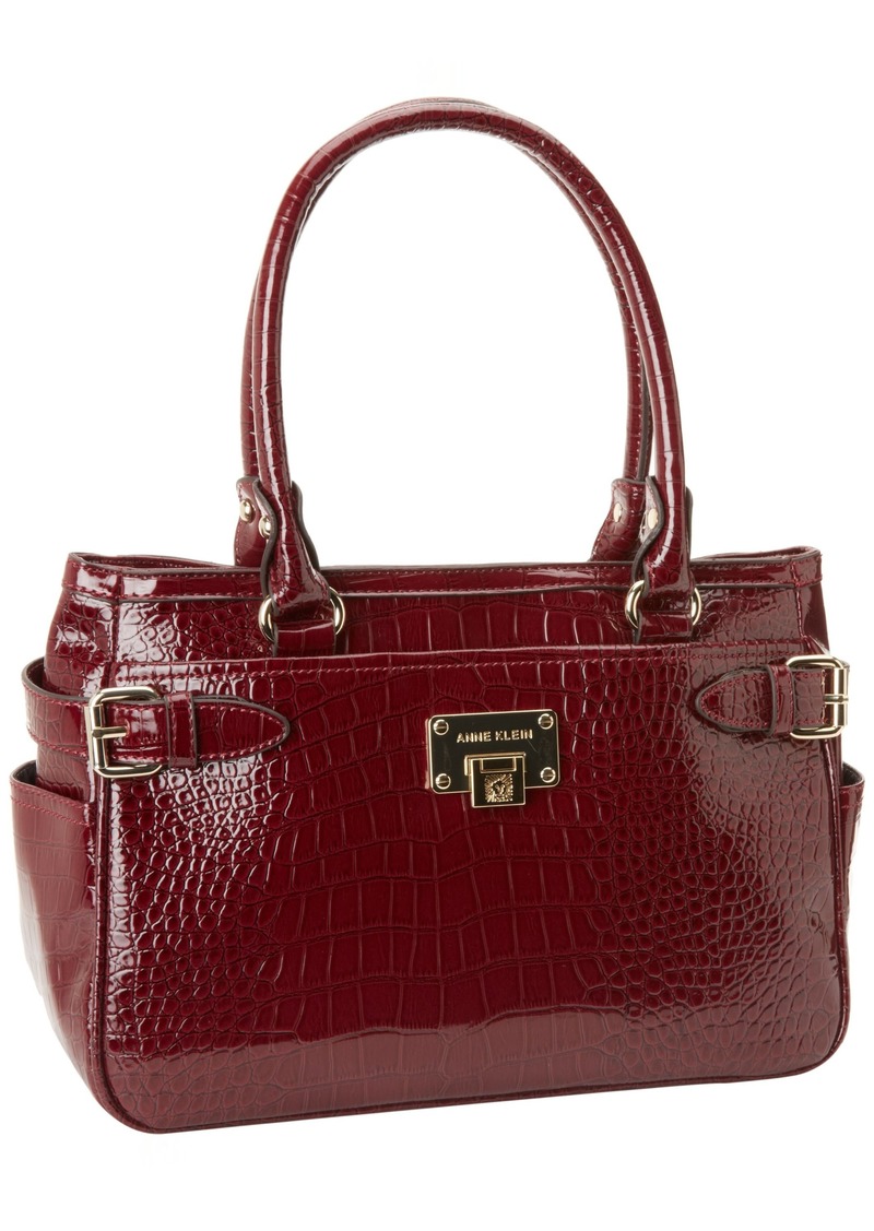 Anne Klein Croco Luxe Satchel