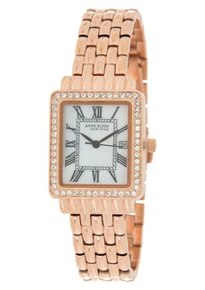 Anne Klein Crystal Embellished Bracelet Watch
