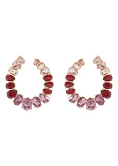Anne Klein Crystal Oval Earrings in Gld/Red/Amy/Blush at Nordstrom Rack