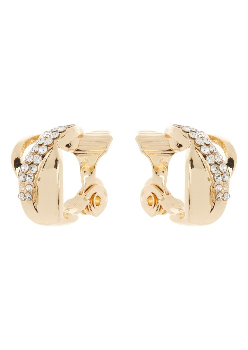 Anne Klein Crystal Pavé Layered Clip Earrings in Gold/Crystal at Nordstrom Rack