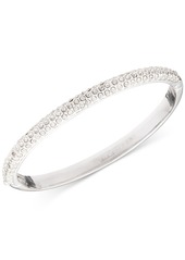 Anne Klein Crystal Pave Bangle Bracelet, Created for Macy's - Silver
