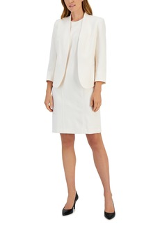 Anne Klein Executive Collection Shawl-Collar Sleeveless Sheath Dress Suit, Created for Macy's - Anne White