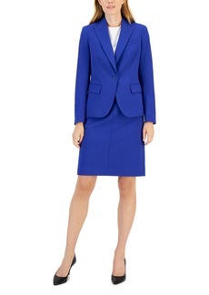 Anne Klein Executive Collection Single-Button A-Line Skirt Suit, Created for Macy's - Royal Sapphire