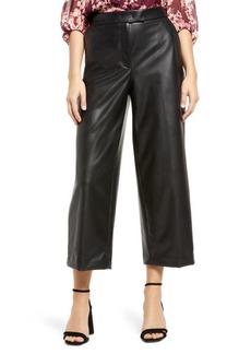 Anne Klein Faux Leather Culottes in Anne Black at Nordstrom