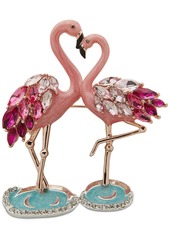 Anne Klein Gold-Tone Color Crystal Flamingo Pin - Multi