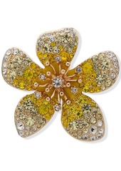 Anne Klein Gold-Tone Crystal Flower Pin