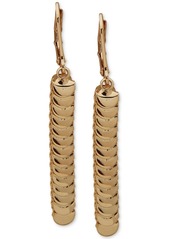 Anne Klein Gold-Tone Disc Bar Linear Drop Earrings - Gold