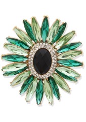 Anne Klein Gold-Tone Green Stone Cluster Boxed Pin
