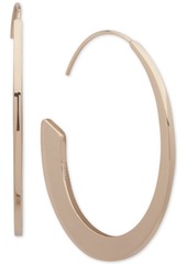 Anne Klein Gold-Tone Medium Threader Hoop Earrings, 1.5"