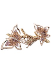 Anne Klein Gold-Tone Pave Butterfly & Twig Pin