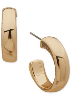 Anne Klein Gold-Tone Small Wide C-Hoop Earrings - Gold