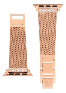 Anne Klein Mesh Bracelet Apple Watch® Strap in Rose Gold at Nordstrom