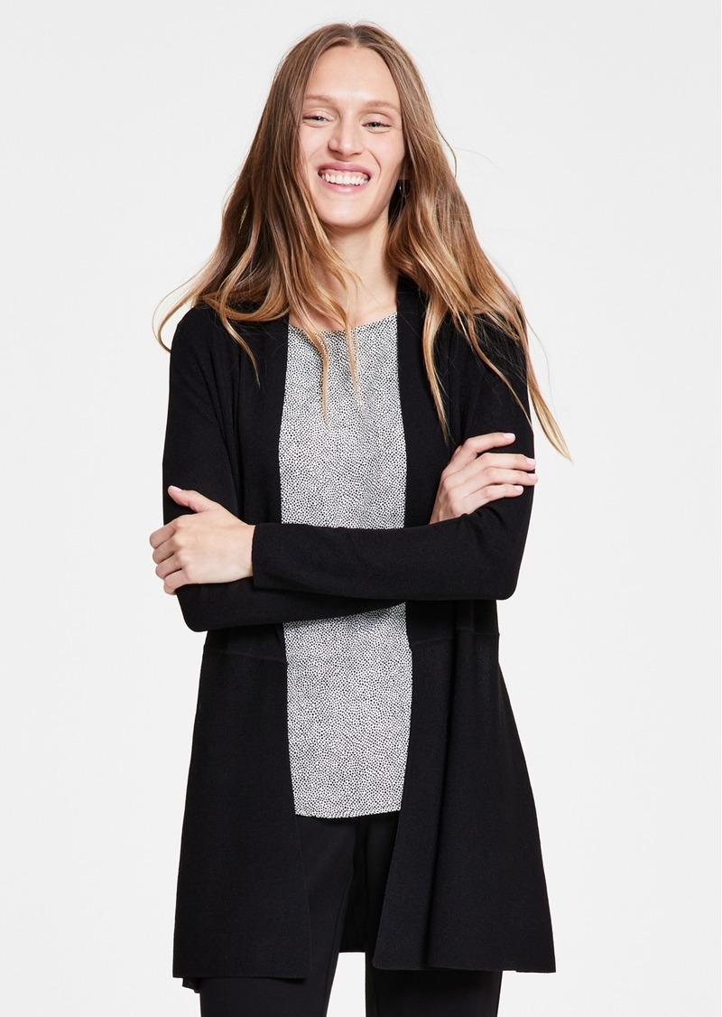 Anne Klein Monterey Open-Front Longline Cardigan - Anne Black