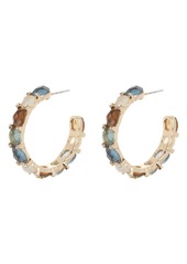 Anne Klein Multistone Hoop Earrings in Gold/Multi at Nordstrom Rack