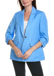 Anne Klein One-Button Linen-Blend Jacket