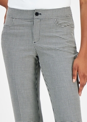 Anne Klein Women's Houndstooth Mid-Rise Bootleg Pants - Anne Black