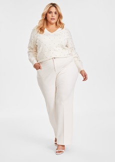 Anne Klein Plus Size Bootcut Pants - Anne White