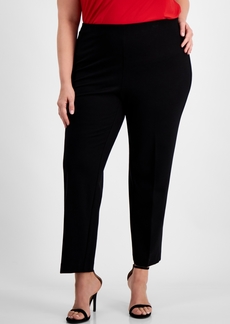 Anne Klein Plus Size Hollywood Slim-Fit Ankle Pants - Anne Black