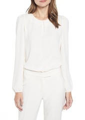 Anne Klein Puff Shoulder Long Sleeve Blouse in Anne White at Nordstrom