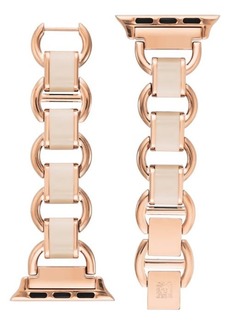 Anne Klein Resin Detail Apple Watch® Bracelet in Rose Gold/Pink at Nordstrom