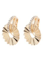 Anne Klein Scalloped Fan Drop Earrings in Gold/Crystal at Nordstrom Rack