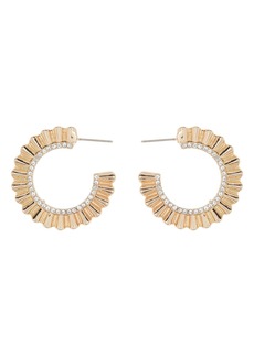 Anne Klein Scalloped Hoop Earrings in Gld/Cry at Nordstrom Rack