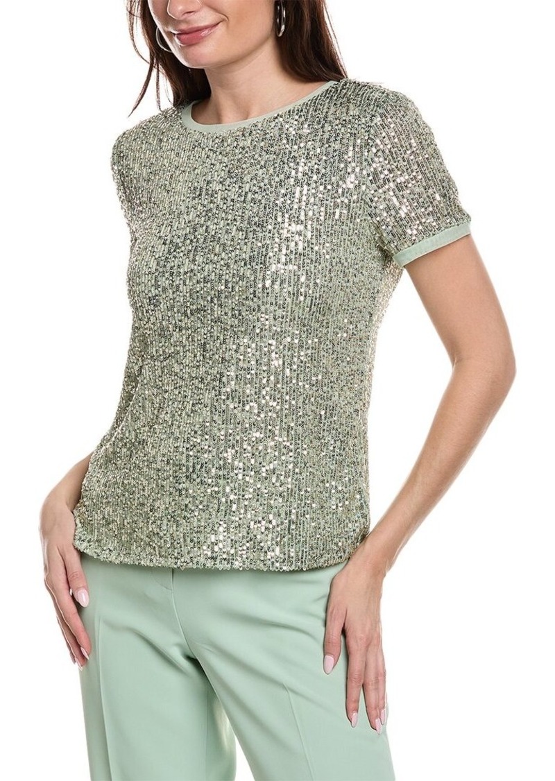 Anne Klein Shiny Sequin Banded T-Shirt