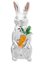 Anne Klein Silver-Tone Cubic Zirconia Easter Bunny Pin