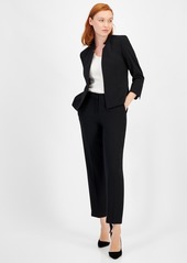 Anne Klein Star-Collar Open-Front Blazer - Black