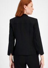 Anne Klein Star-Collar Open-Front Blazer - Black