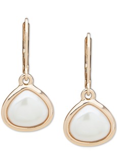 Anne Klein Gold-tone Imitation Pearl Drop Earrings - Pearl