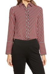 Anne Klein Stripe Oxford Shirt