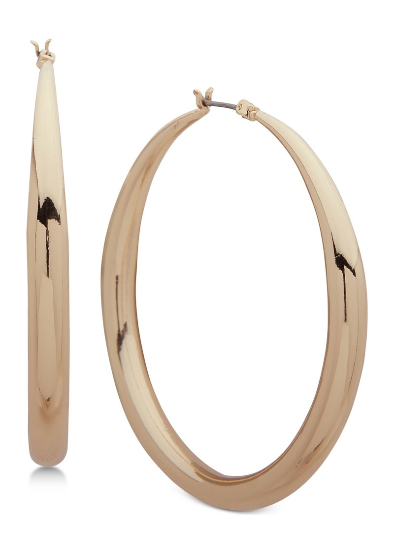 Anne Klein Tapered Medium Hoop Earrings - Gold