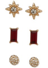 Anne Klein Tree Ornament & Gold-Tone 3-Pc. Earrings Set - Multi