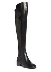 Anne Klein Women's Adrenna Round Toe Over-the-Knee Boots - Black Smooth