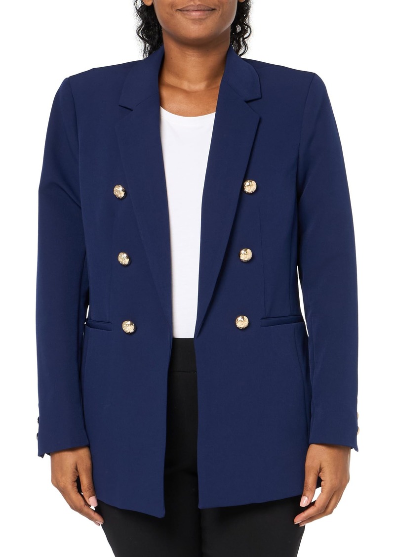 Anne Klein Women's Anne Stretch Faux Double Breasted Jacket