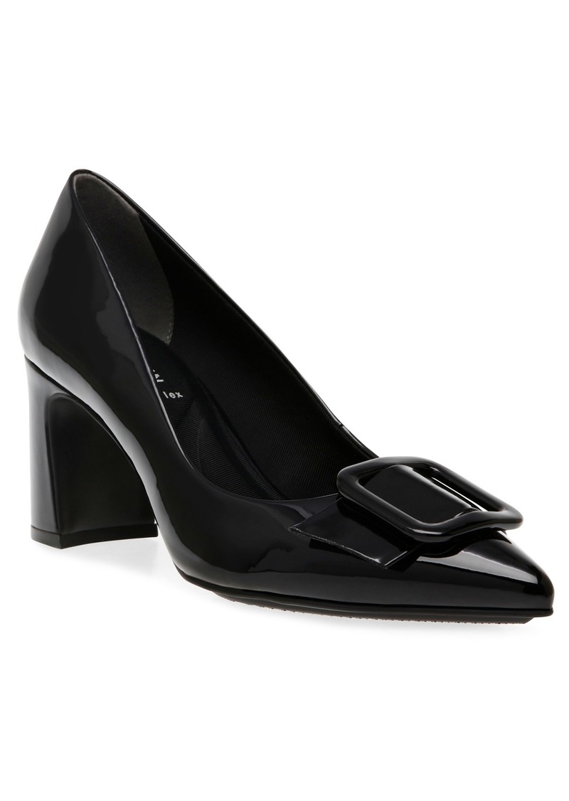 Anne Klein Women's Bentley Buckle Pumps - Black Patent